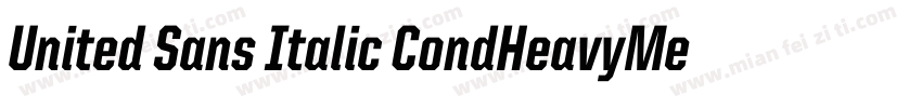 United Sans Italic CondHeavyMedium字体转换